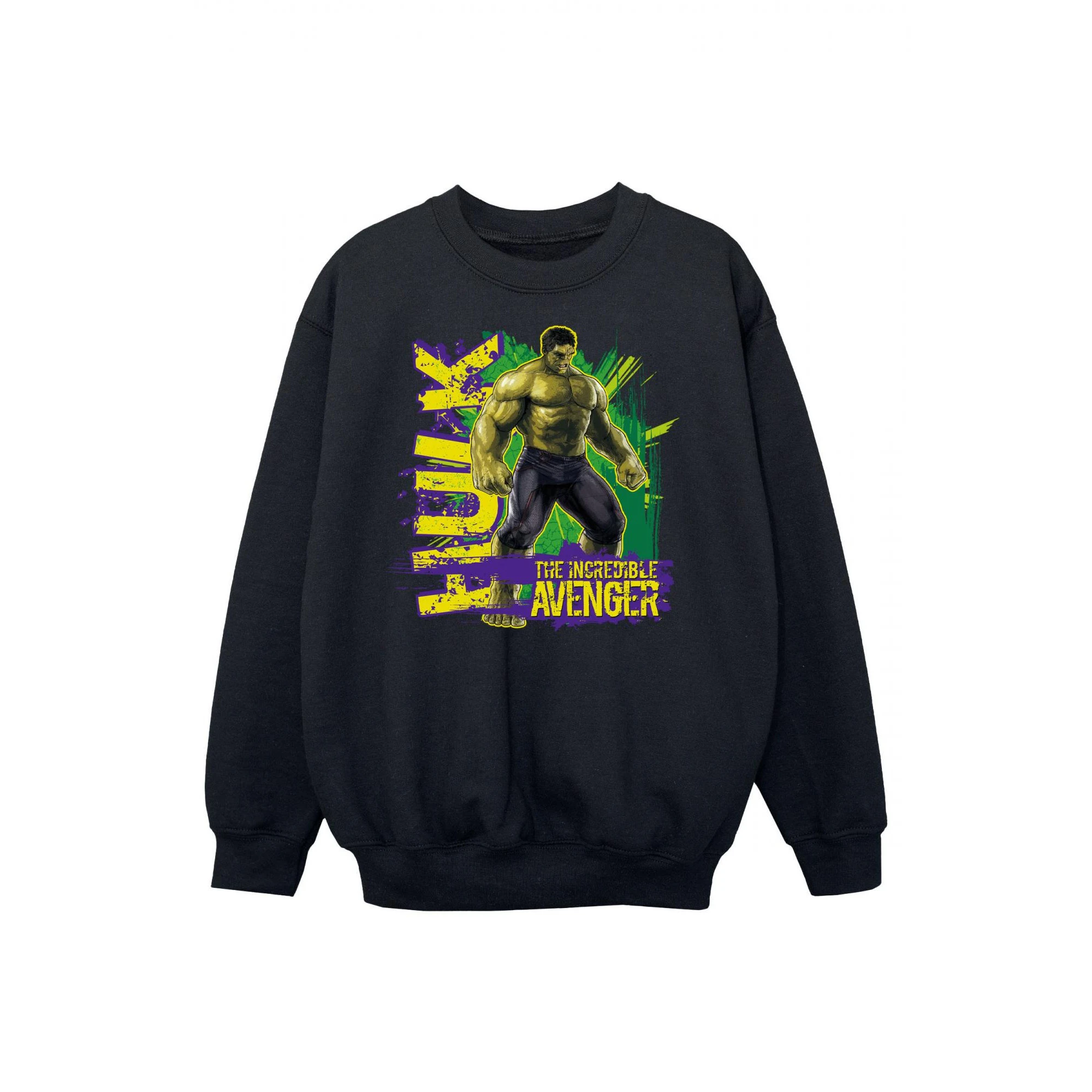 Hulk Boys Incredible Avenger Sweatshirt (Black/Yellow) - BI334