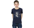 Disney Princess Boys Belle Winter Silhouette T-Shirt (Navy Blue) - BI32292