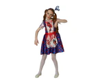 Bristol Novelty Girls Rag Doll Costume (Navy Blue/White) - BN5544