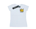 Riverdale Womens Crown Breast Print Cotton T-Shirt (White) - BI38289