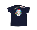 Star Wars Mens The Last Jedi Porg Christmas Lights T-Shirt (Navy Blue) - BI47015