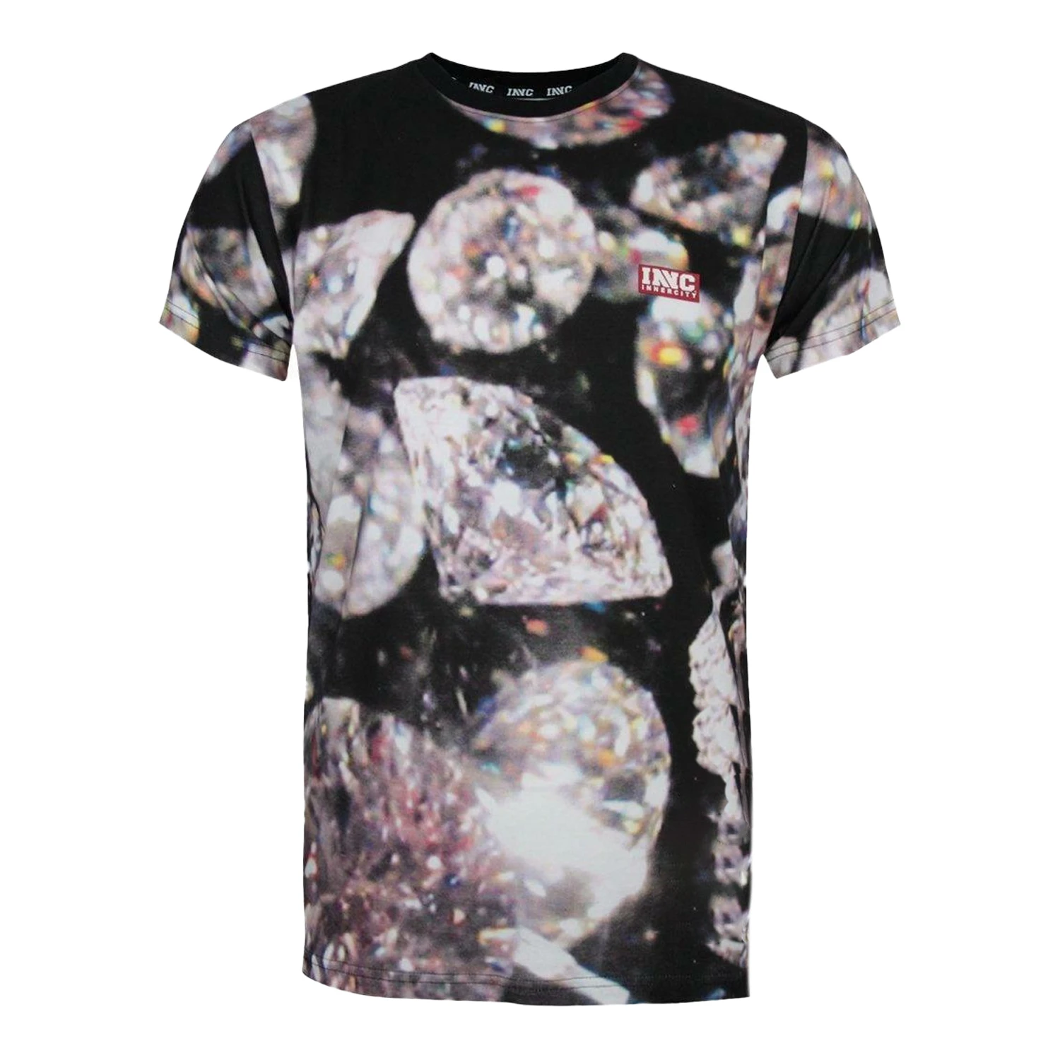 INNERCITY Mens Diamond T-Shirt (Black) - NS7984