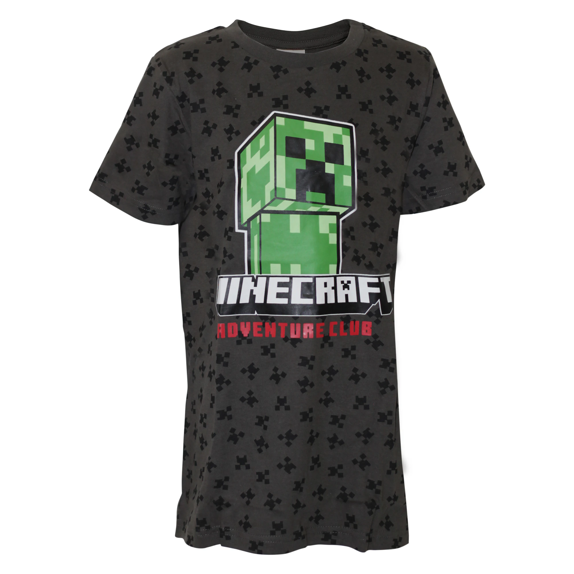 Minecraft Childrens/Kids Creeper All-Over Print T-Shirt (Grey) - NS6001