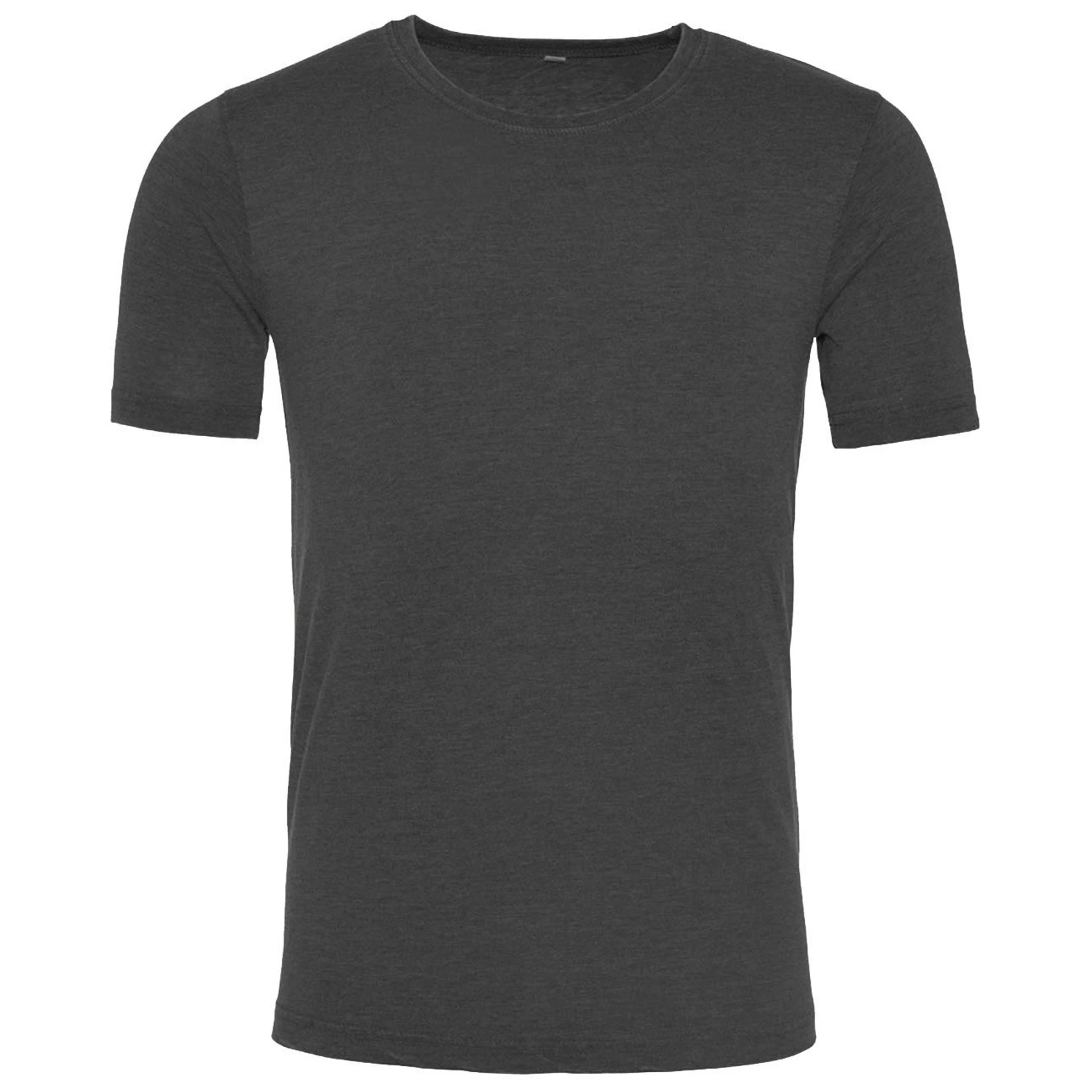 AWDis Mens Washed T Shirt (Slub Charcoal) - PC2899