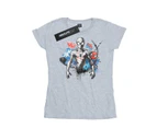 Marvel Womens Spider-Man Graffiti Pose Cotton T-Shirt (Sports Grey) - BI39704