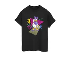 Disney Womens Daisy Duck Cool Cotton Boyfriend T-Shirt (Black) - BI38212