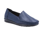Fleet & Foster Womens Shirley Leather Loafers (Navy) - FS7818
