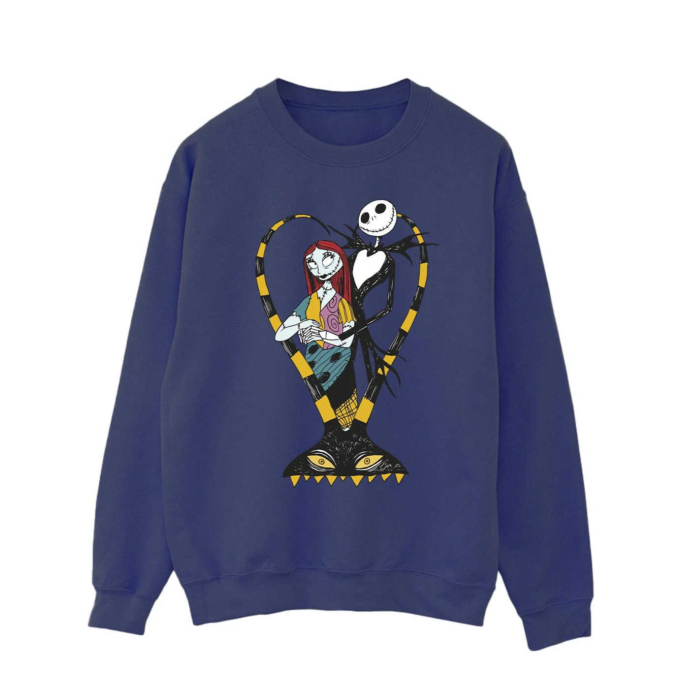 The Nightmare Before Christmas Mens Heart Jack Sweatshirt (Navy Blue) - BI42663