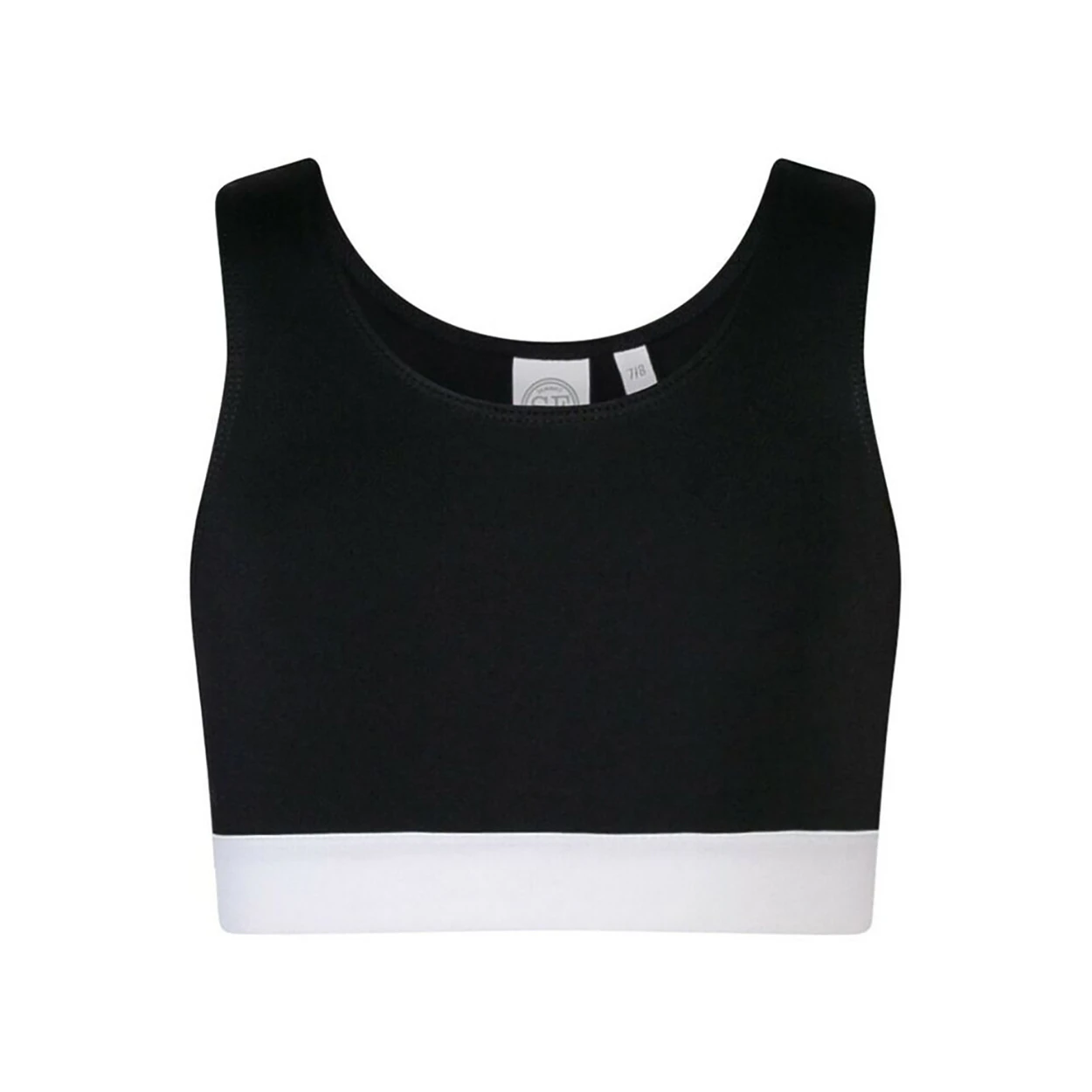 SF Minni Childrens Girls Fashion Crop Top (Black/White) - PC3028