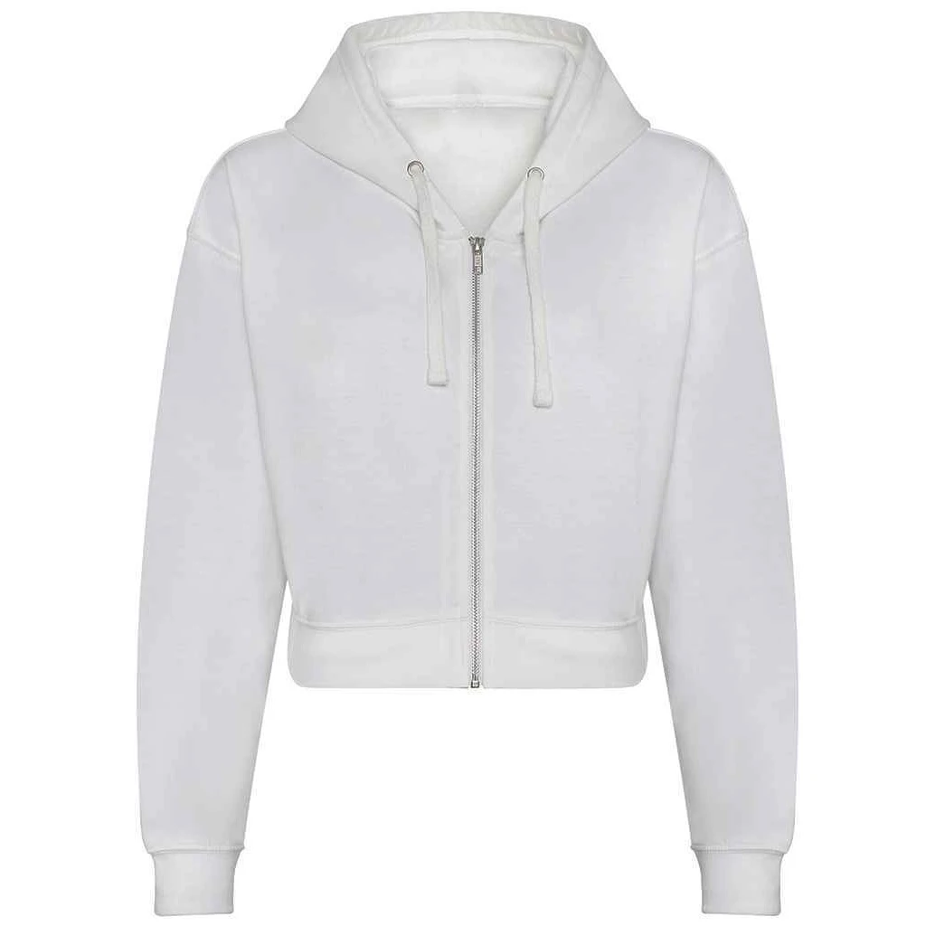 Awdis Womens Cropped Hoodie (Arctic White) - PC4279