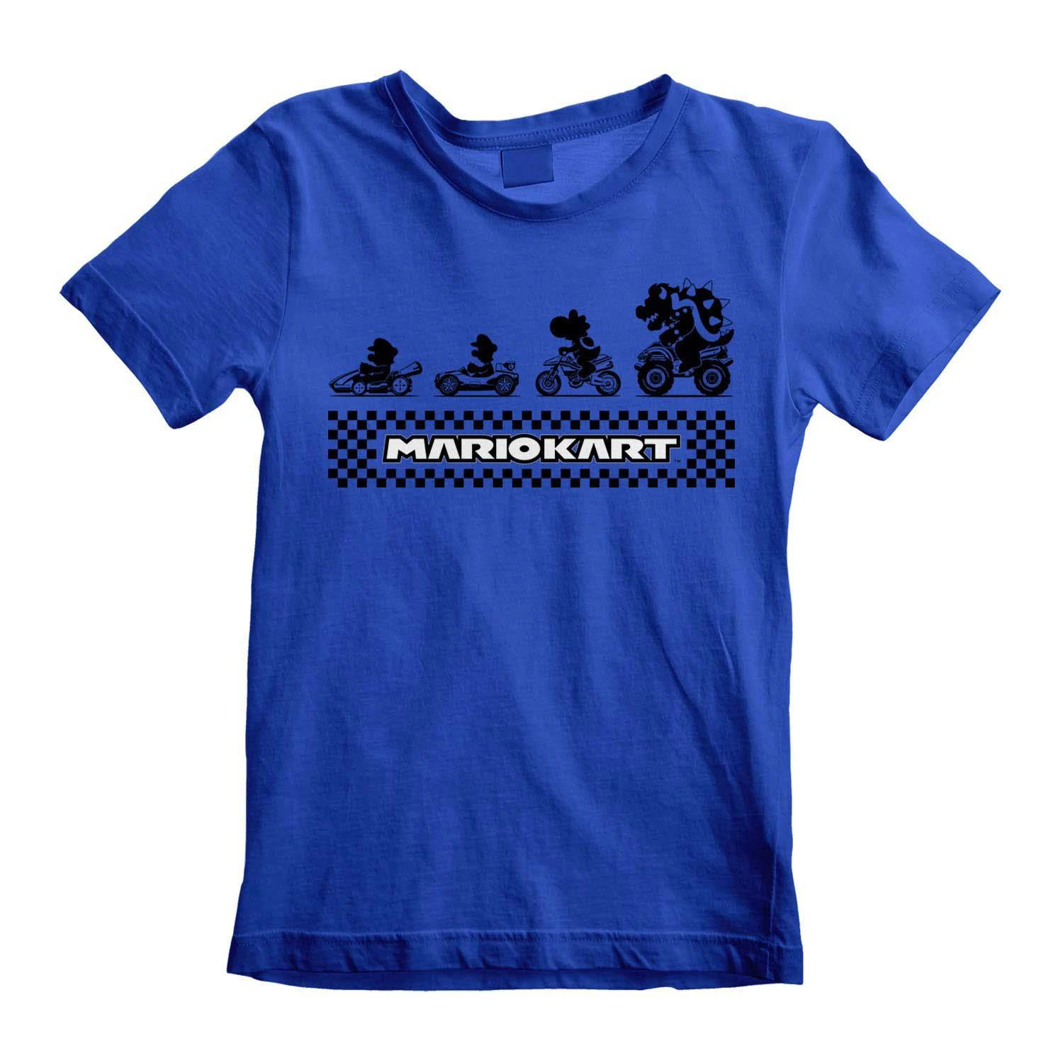 Mario Kart Childrens/Kids Silhouette T-Shirt (Blue) - HE1006