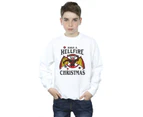 Netflix Boys Stranger Things Hellfire Christmas Sweatshirt (White) - BI33744