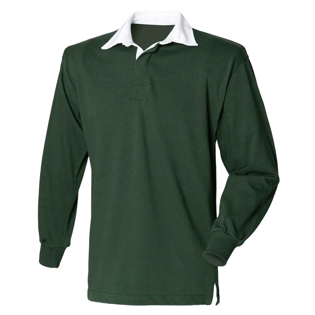 Front Row Mens Original Rugby Shirt (Bottle Green) - PC6028