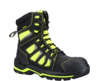 Amblers Unisex Adult Radiant Nubuck High Rise Safety Boots (Black/Yellow) - FS9659