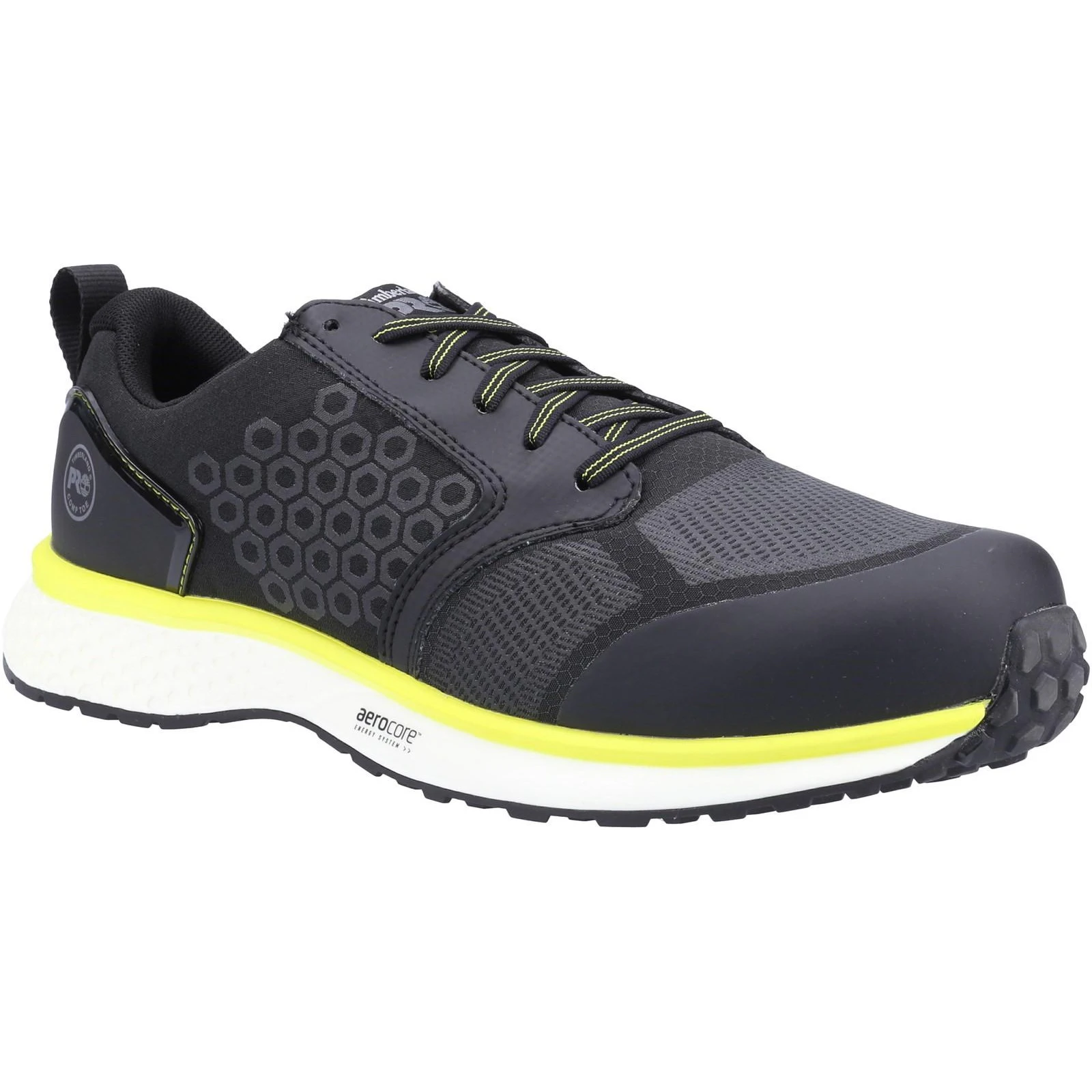 Timberland Pro Mens Reaxion Composite Safety Trainers (Black/Yellow) - FS7594