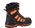 Amblers Unisex Adult Radiant Nubuck High Rise Safety Boots (Black/Orange) - FS9659