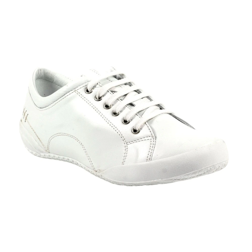 Lunar Womens Carrick II Leather Trainers (White) - GS747