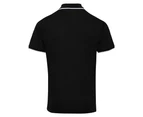 Premier Mens Coolchecker Contrast Pique Polo Shirt (Black/White) - PC5466