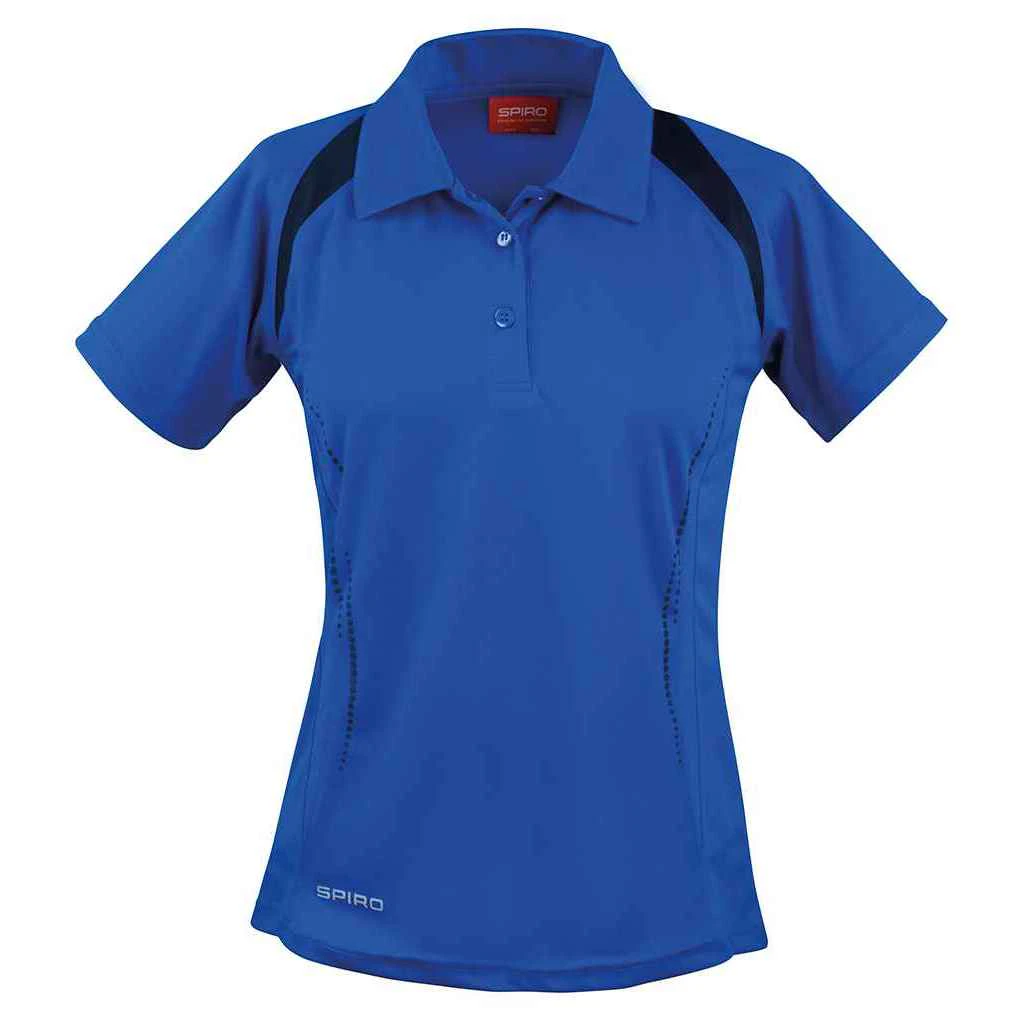 Spiro Womens Team Spirit Polo Shirt (Royal Blue/Navy) - PC6454