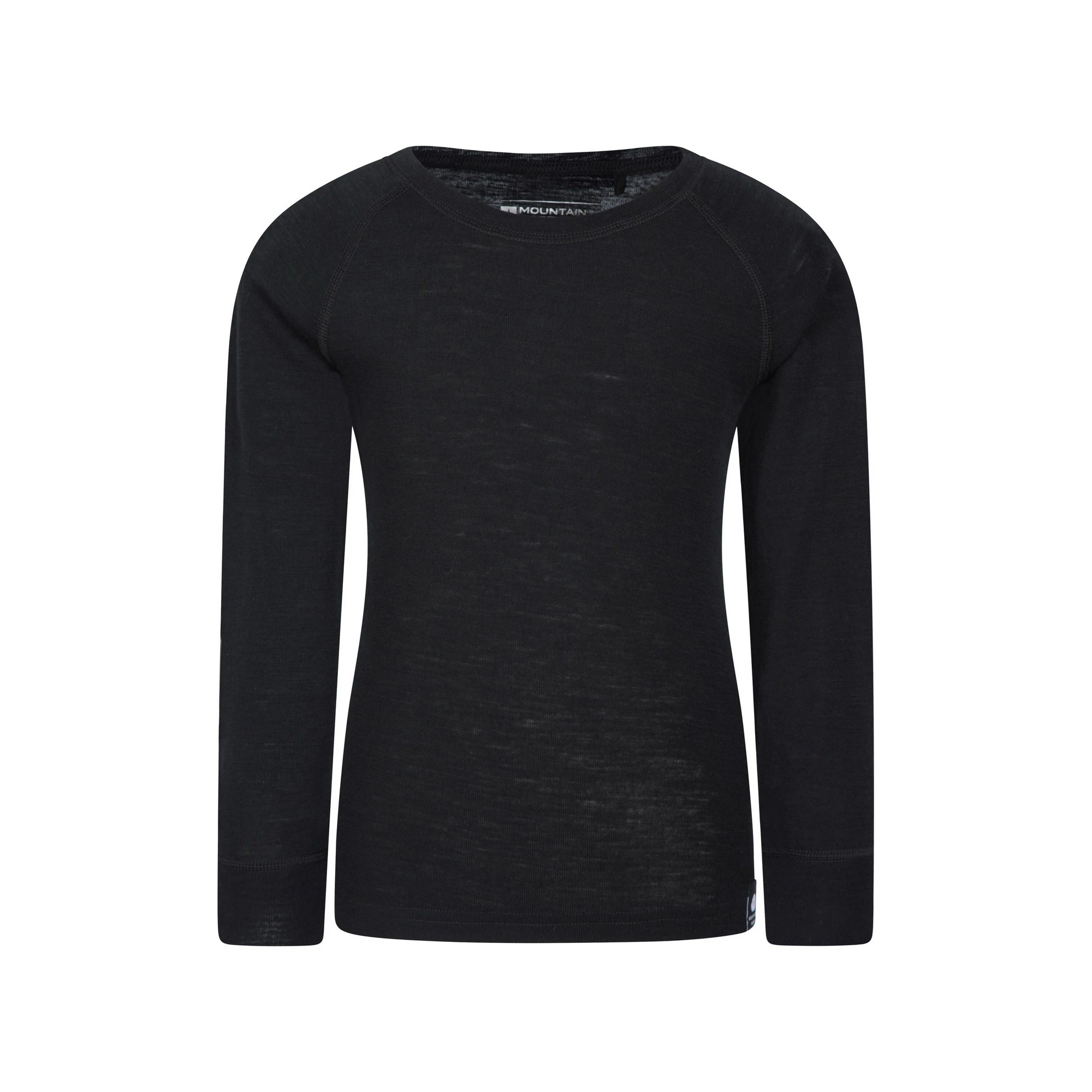 Mountain Warehouse Childrens/Kids Merino II Round Neck Base Layer Top (Black) - MW393