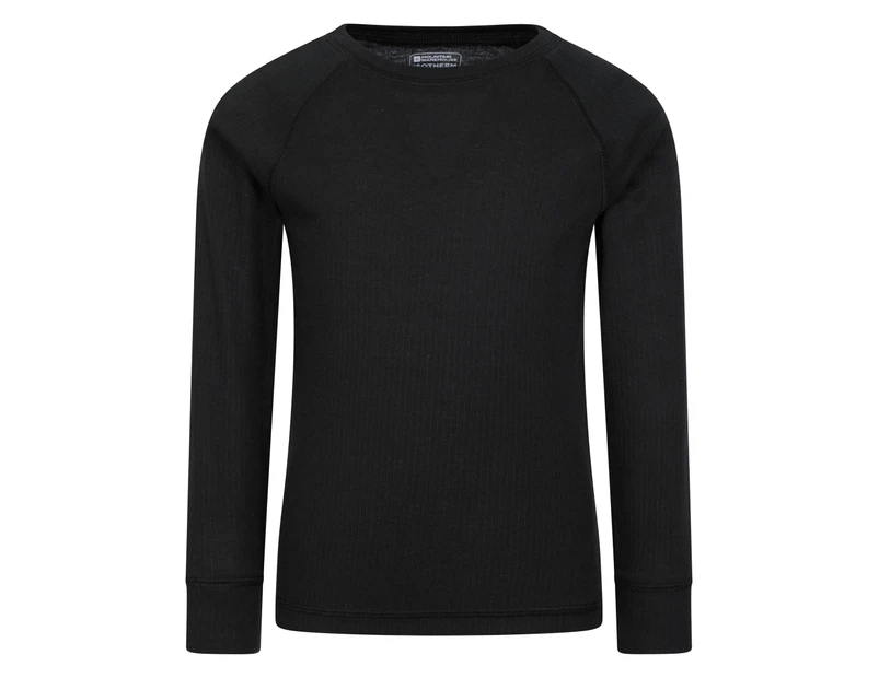 Mountain Warehouse Childrens/Kids Talus Round Neck Base Layer Top (Black) - MW528