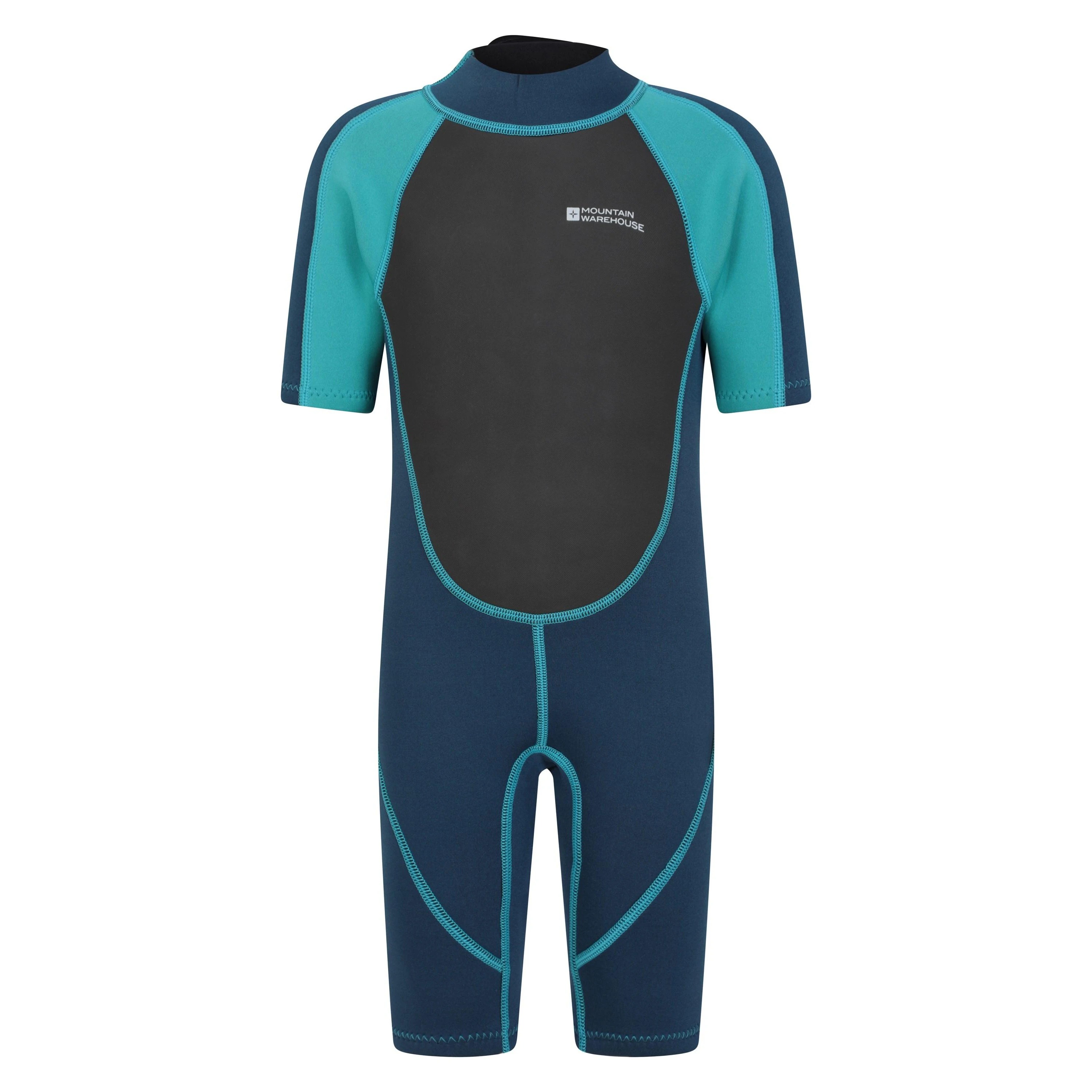 Mountain Warehouse Childrens/Kids Contrast Panel Wetsuit (Teal) - MW2432