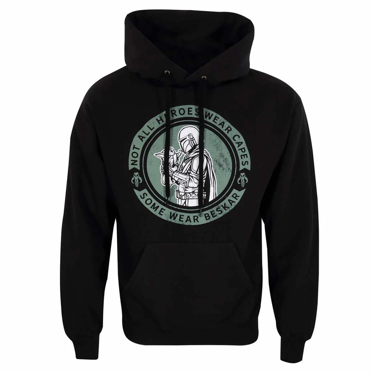 Star Wars: The Mandalorian Unisex Adult Wear Beskar Hoodie (Black) - HE1404