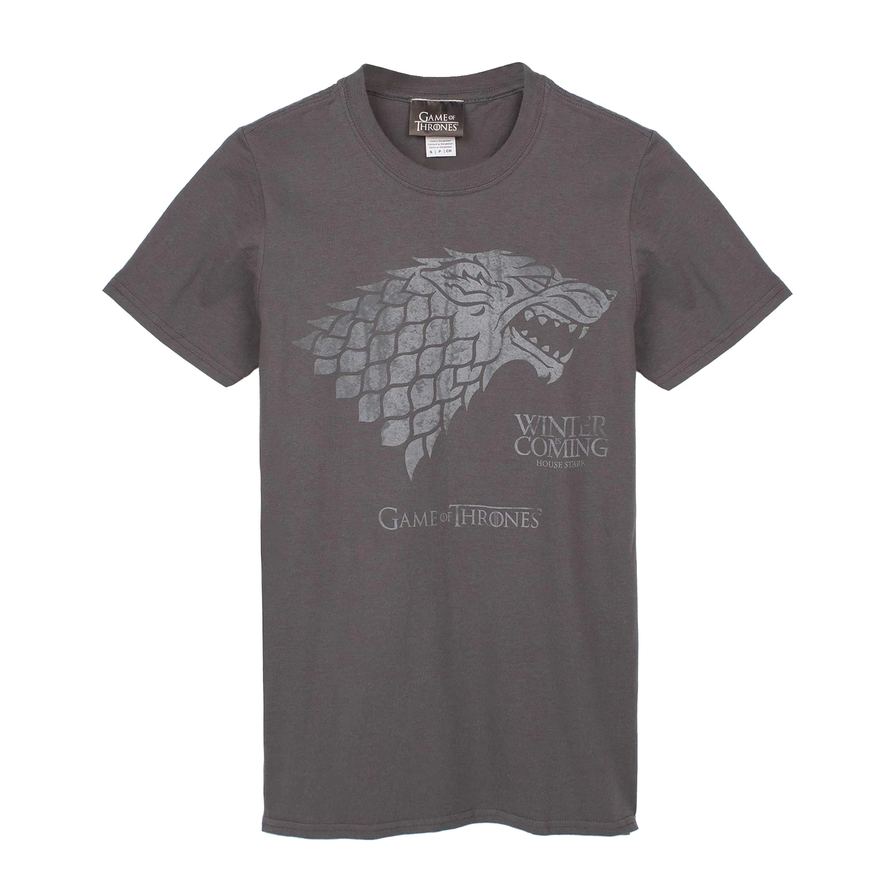 Game of Thrones Mens Winter Is Coming Direwolf T-Shirt (Grey) - NS7371