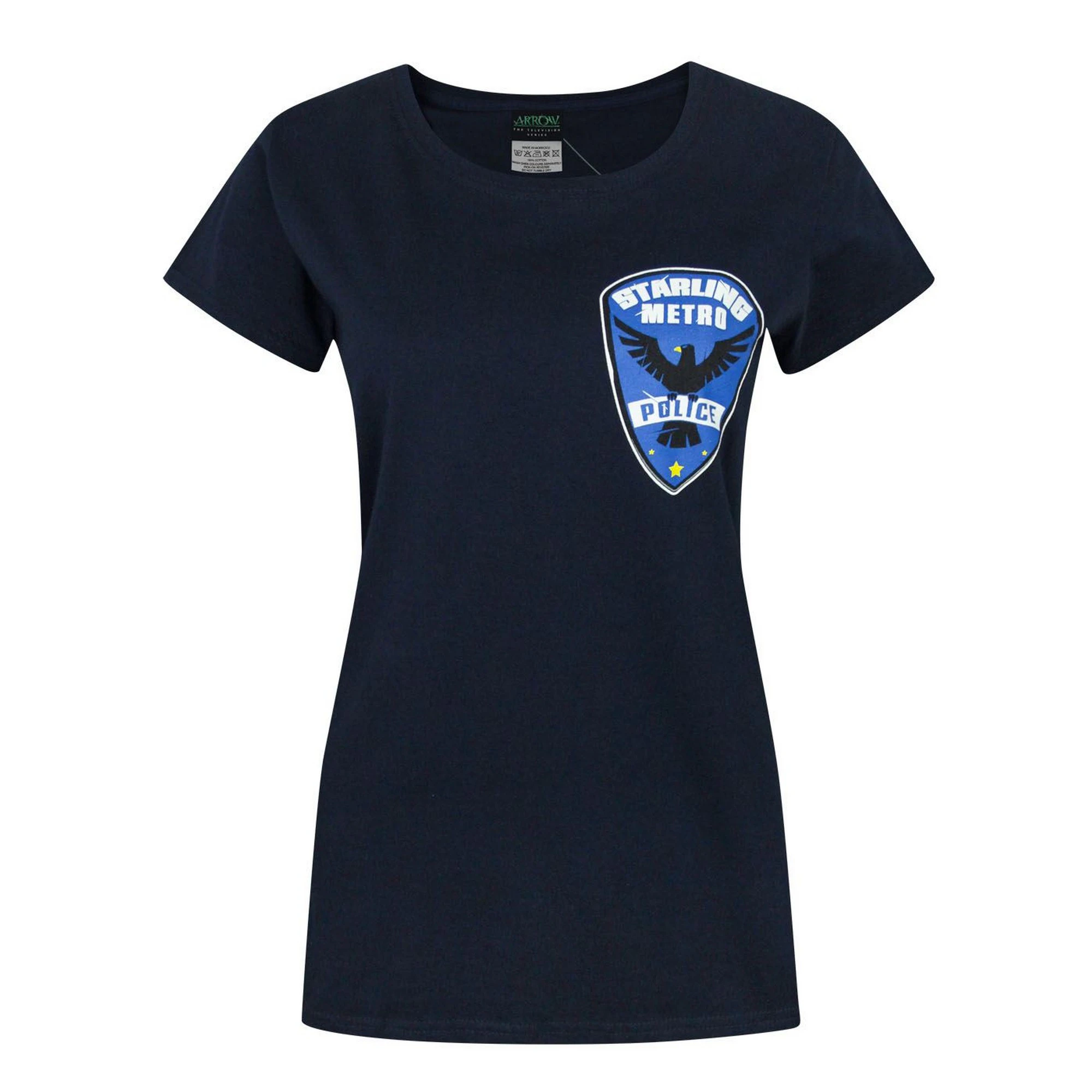 Arrow Womens Starling City Metro Police T-Shirt (Blue) - NS4234