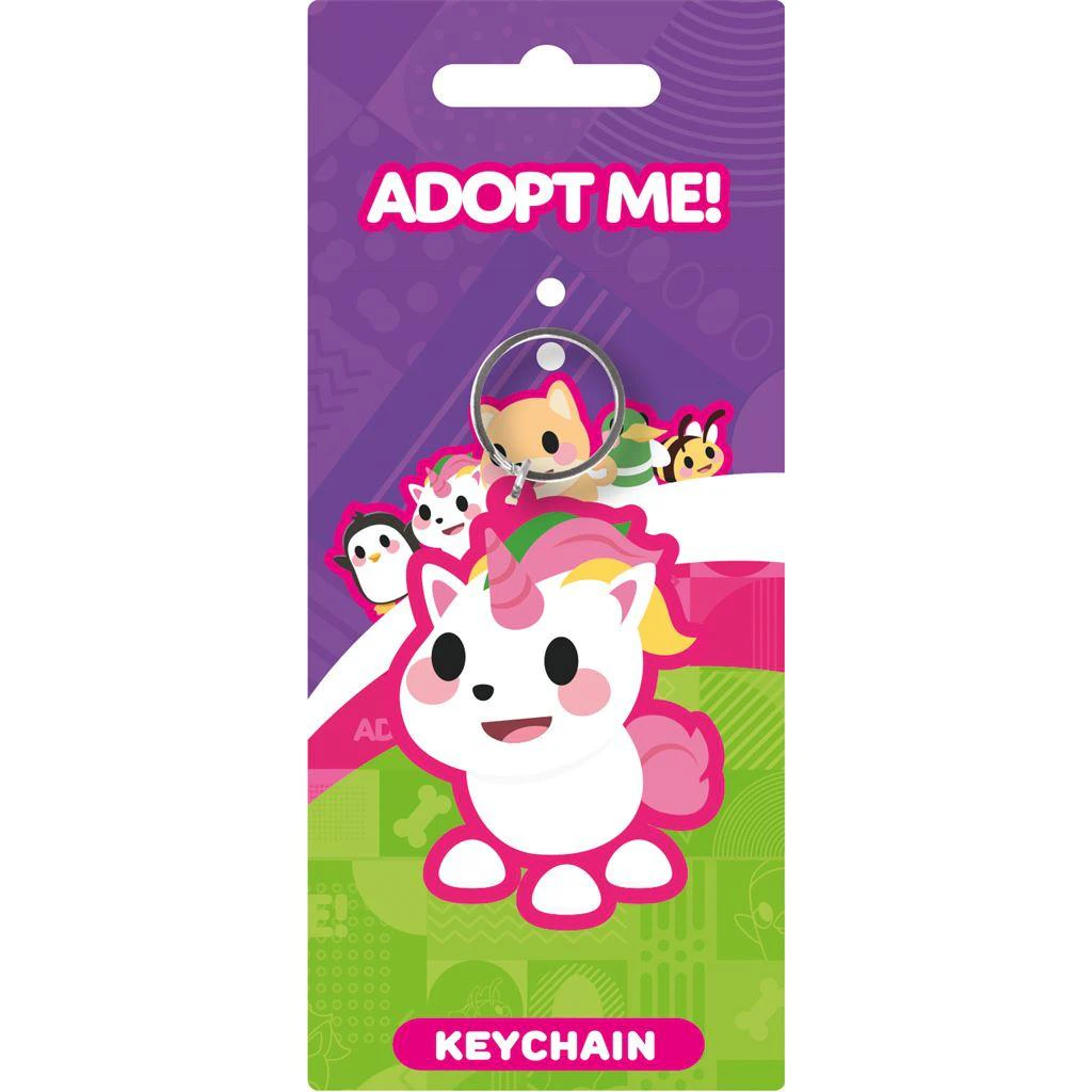 Adopt Me Unicorn PVC Keyring (White/Pink) - PM7717