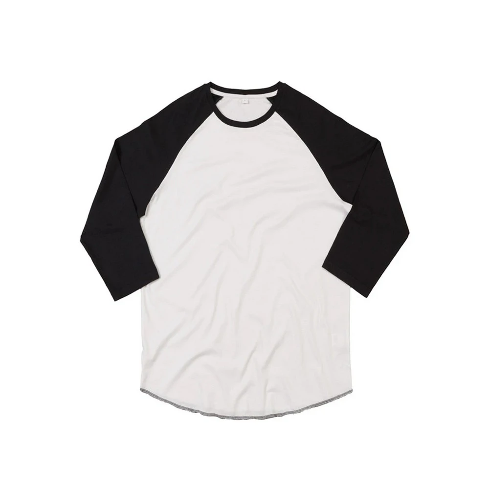 Superstar By Mantis Unisex Adult 3/4 Sleeve Baseball T-Shirt (White/Black) - PC6361