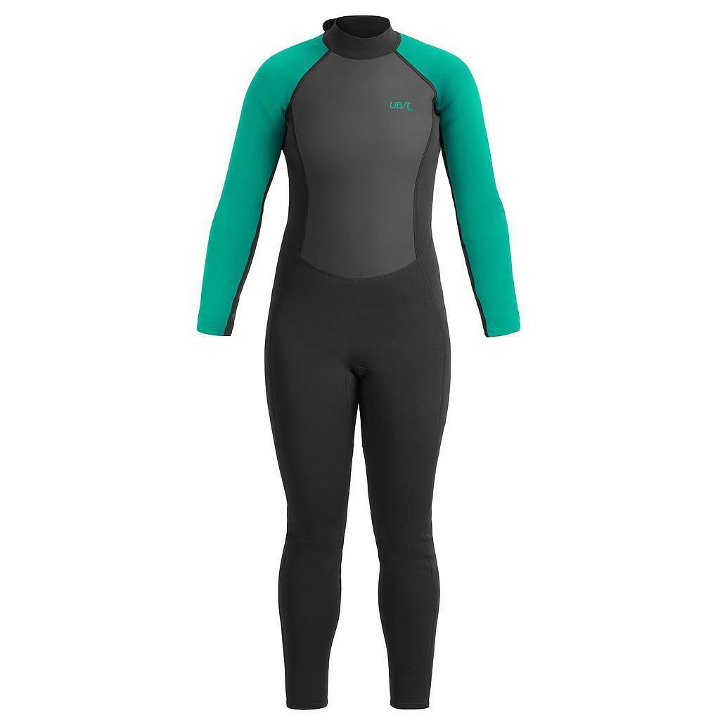 Urban Beach Womens Sailfin Long-Sleeved Wetsuit (Black/Aquamarine) - RD2452