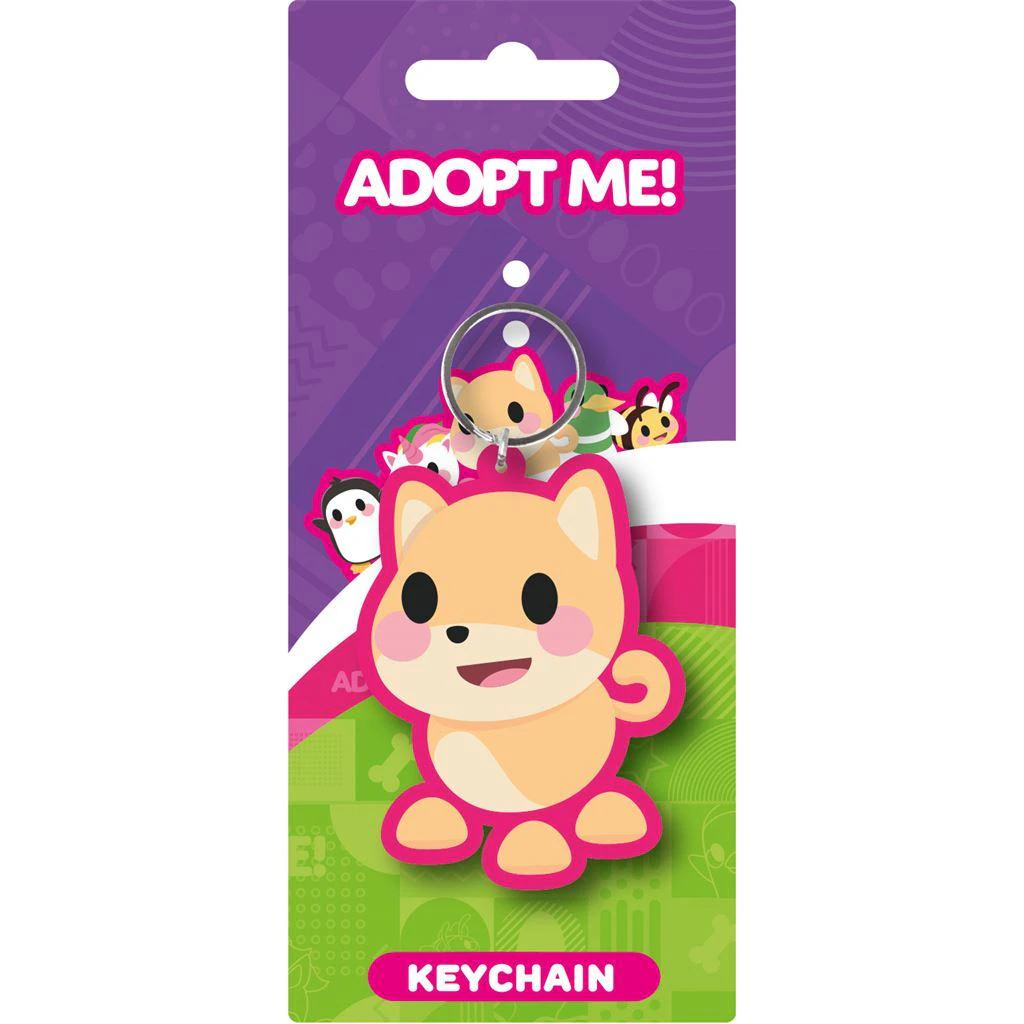 Adopt Me Dog Keyring (Brown/Pink) - PM7718