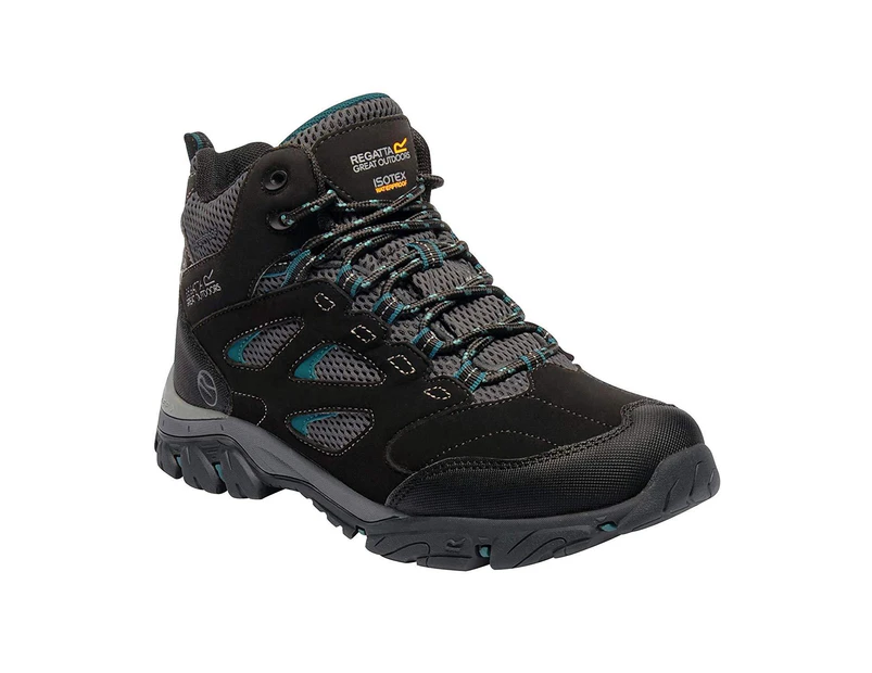 Regatta Womens Holcombe IEP Mid Hiking Boots (Black/Deep Lake) - RG3705