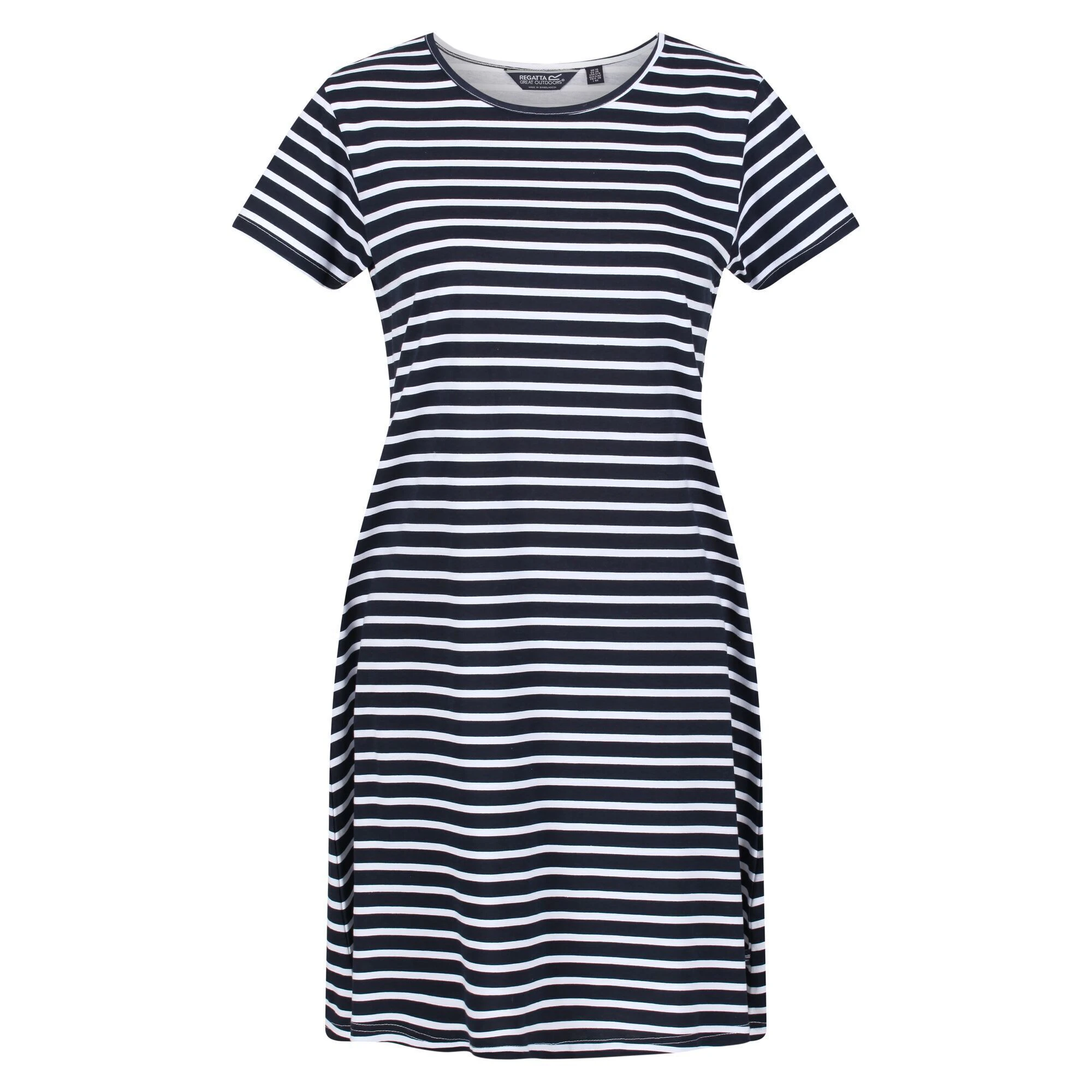 Regatta Womens Balia Stripe Swing Dress (Navy/White) - RG6703