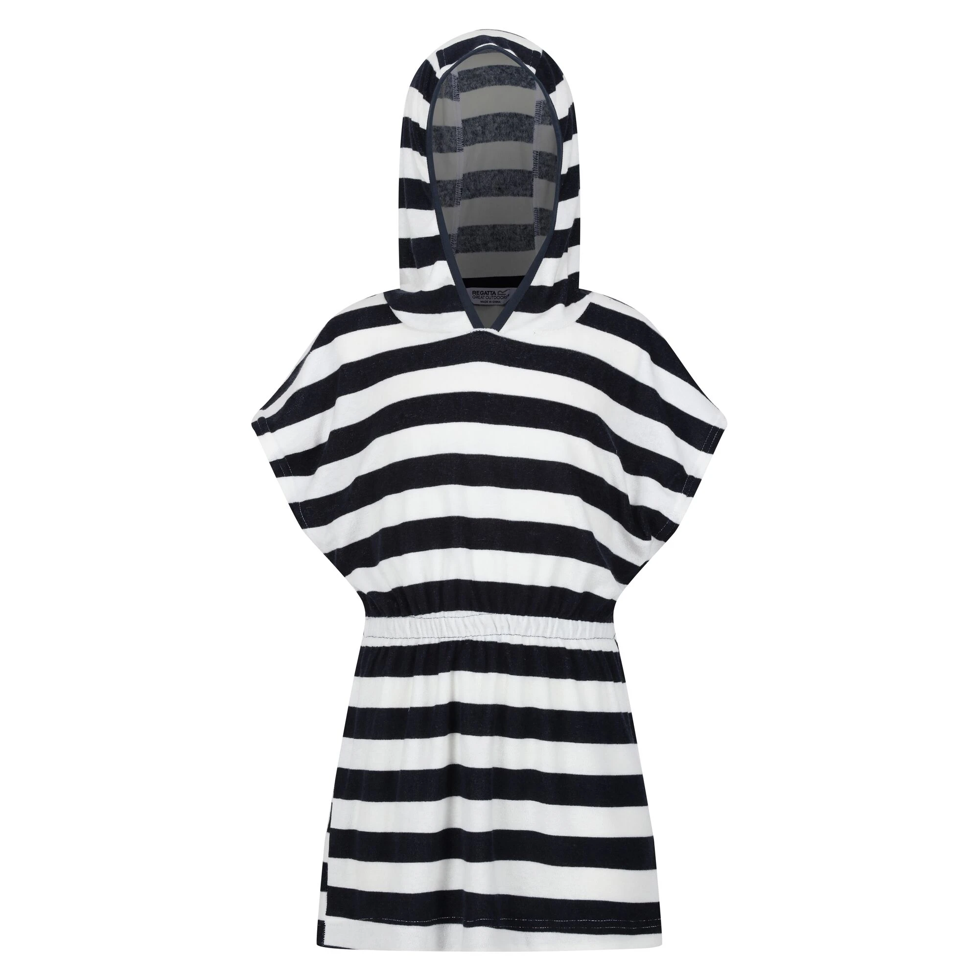 Regatta Childrens/Kids Bernessa Striped Towelling Poncho (Navy) - RG8881