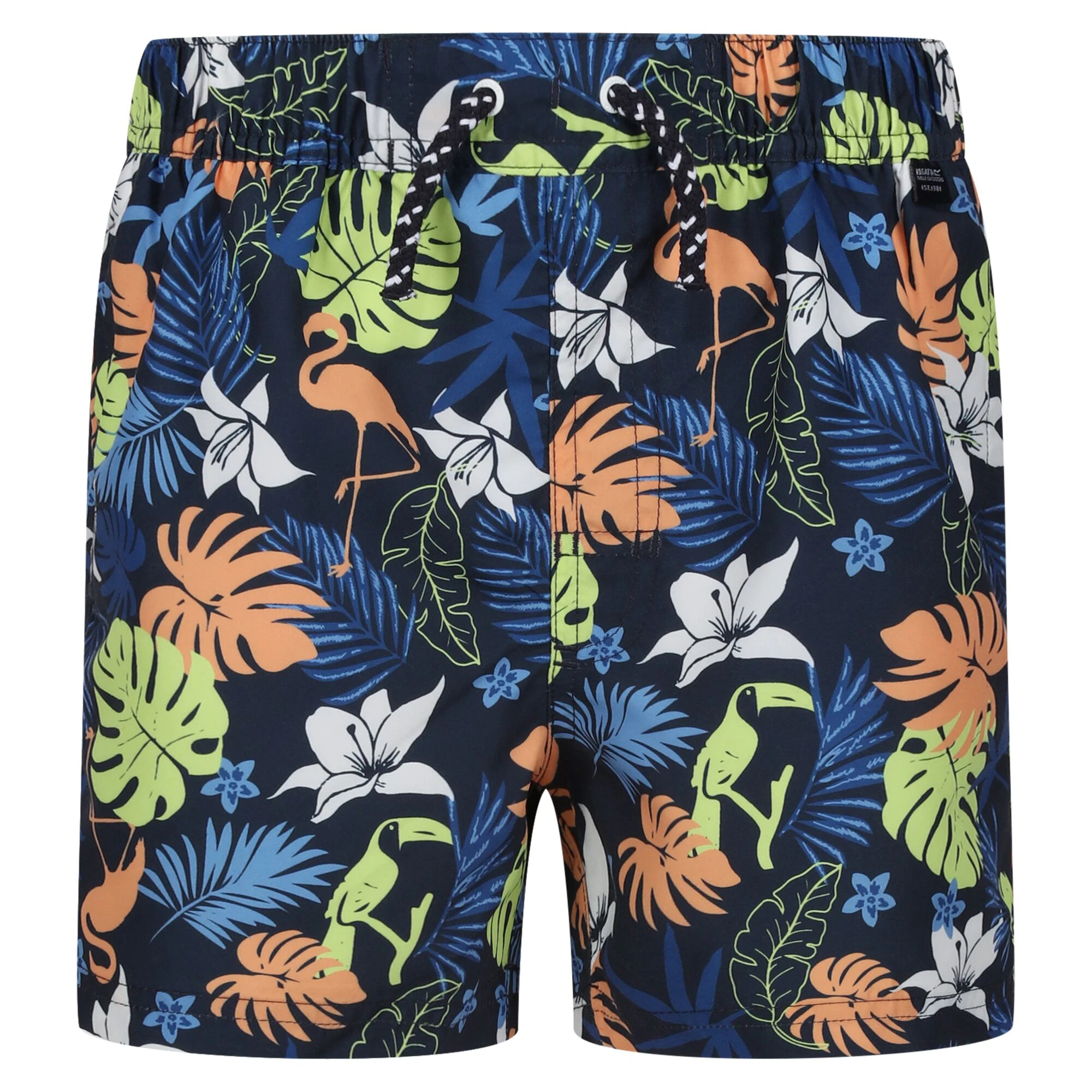 Regatta Childrens/Kids Skander II Tropical Swim Shorts (Navy) - RG8872