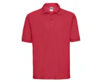 Russell Mens Polycotton Pique Polo Shirt (Classic Red) - PC6401