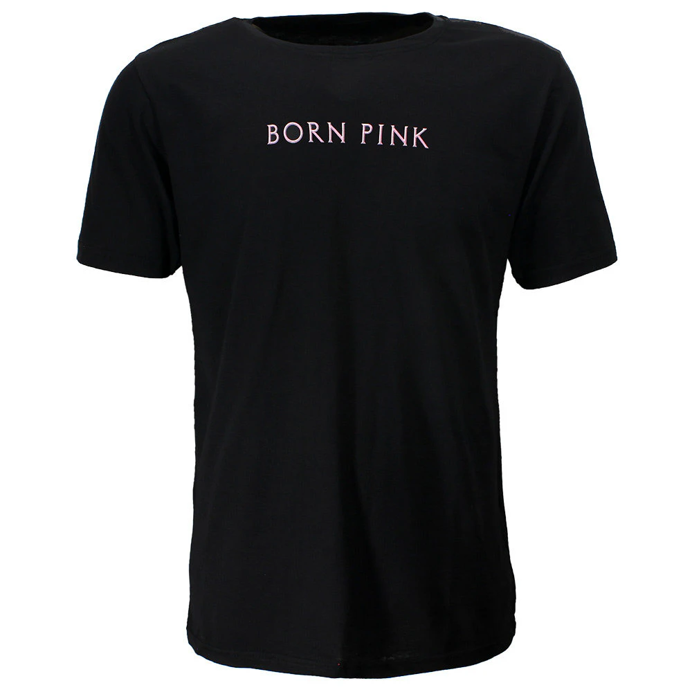 BlackPink Unisex Adult Born Pink Back Print Cotton T-Shirt (Black) - RO4001