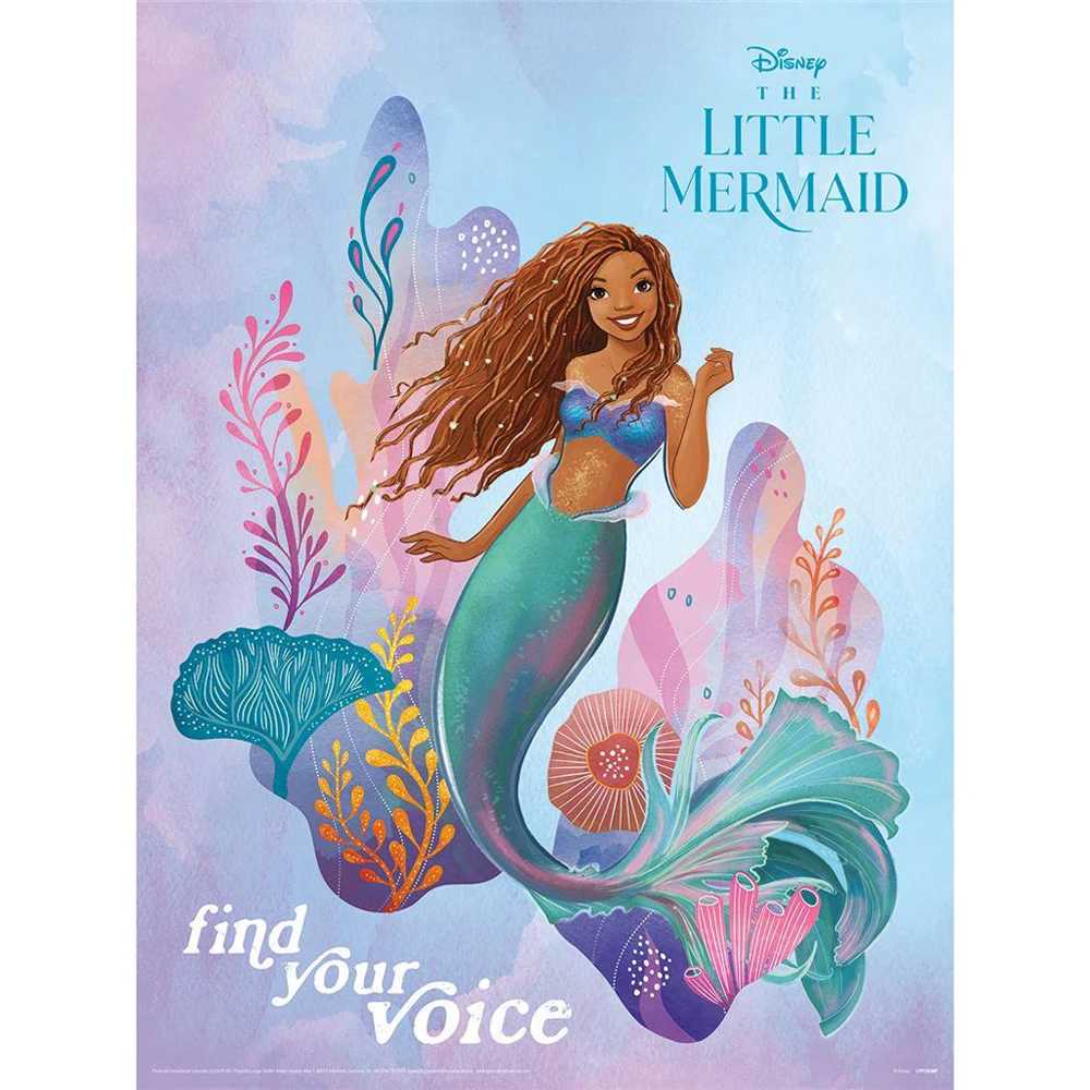 The Little Mermaid Find Your Voice Action Pose Paper Print (Multicoloured) - PM6506