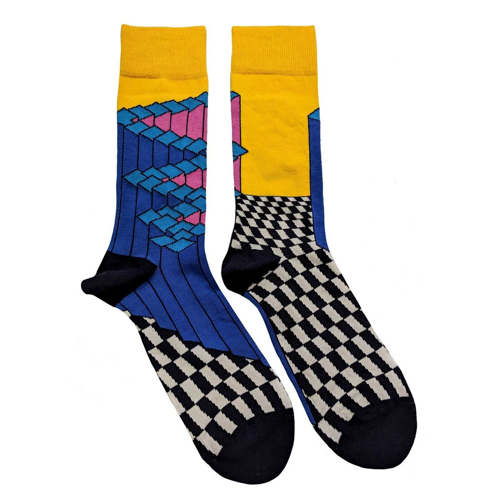 The Strokes Unisex Adult Angles Socks (Yellow/Black/White) - RO5271