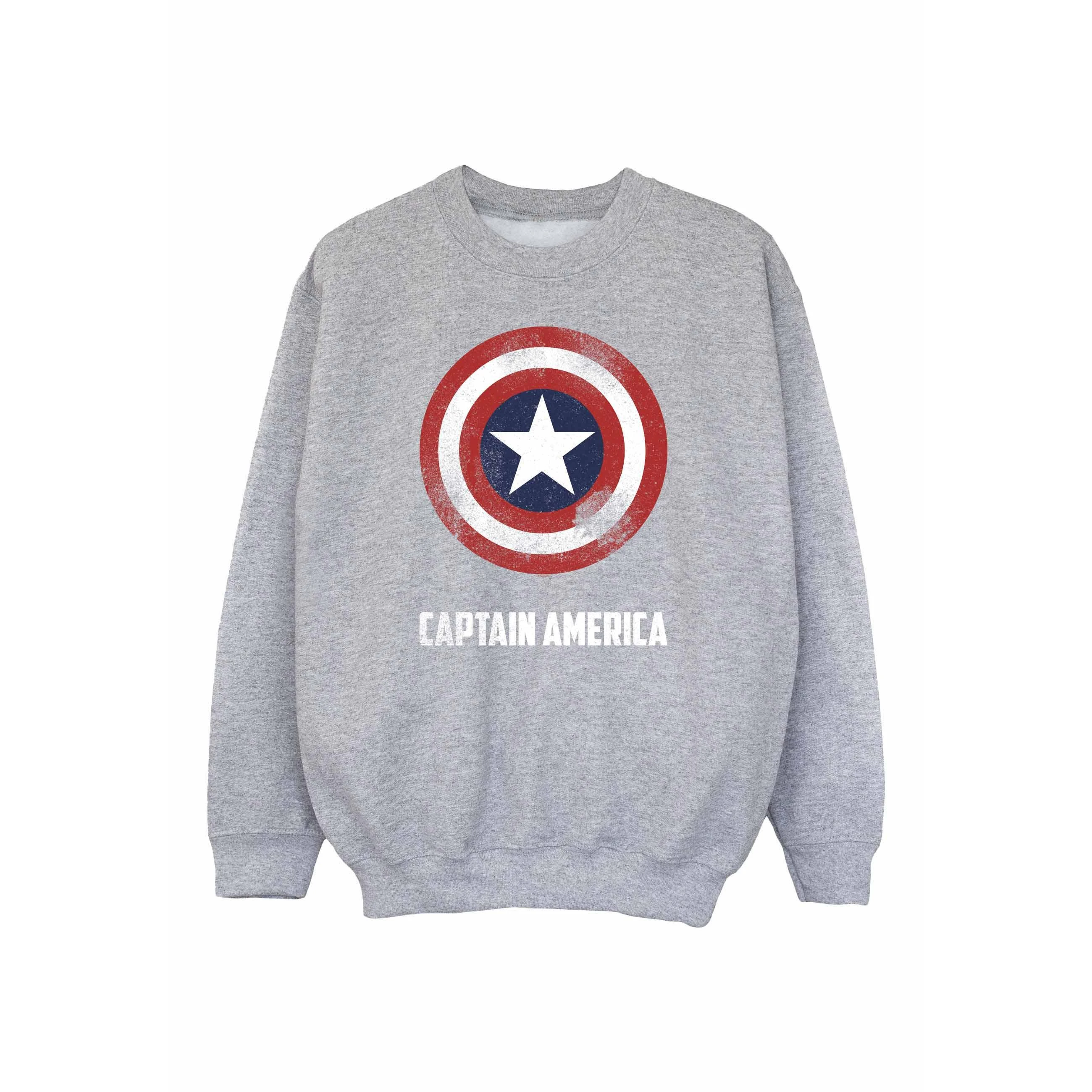 Captain America Boys Shield Sweatshirt (Sports Grey) - BI682