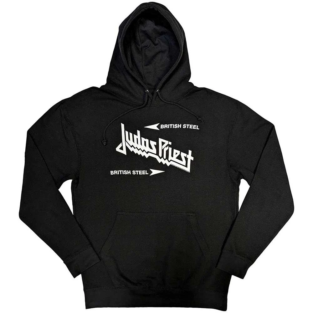 Judas Priest Unisex Adult British Steel Logo Hoodie (Black) - RO10258