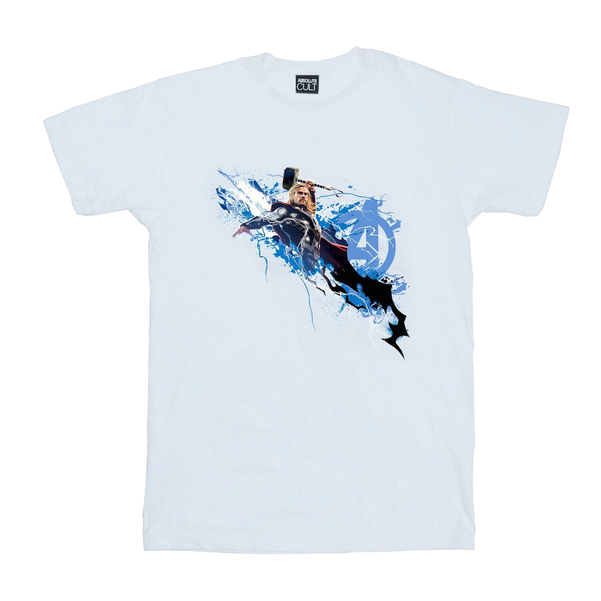 Marvel Avengers Womens Thor Splash T-Shirt (White) - BI362