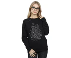 Star Wars Womens Empire Christmas Sweatshirt (Black) - BI37997