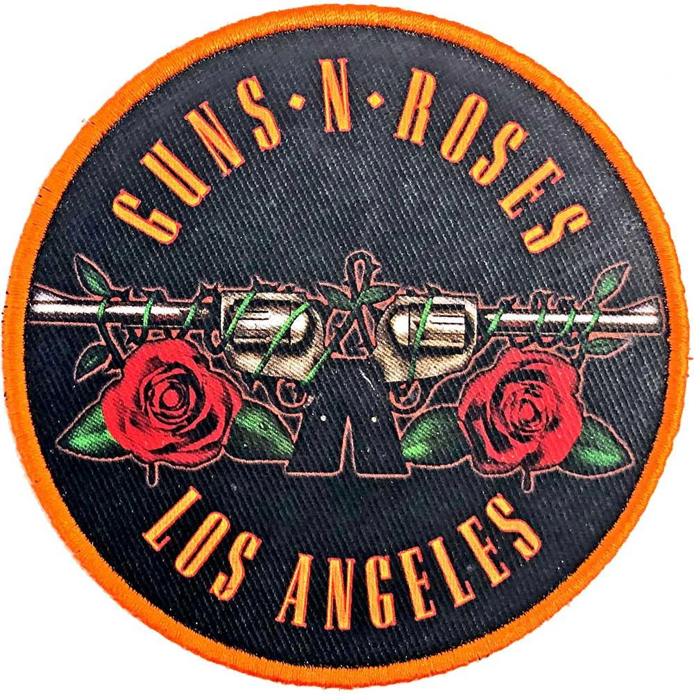 Guns N Roses Los Angeles Iron On Patch (Black/Orange/Red) - RO9906