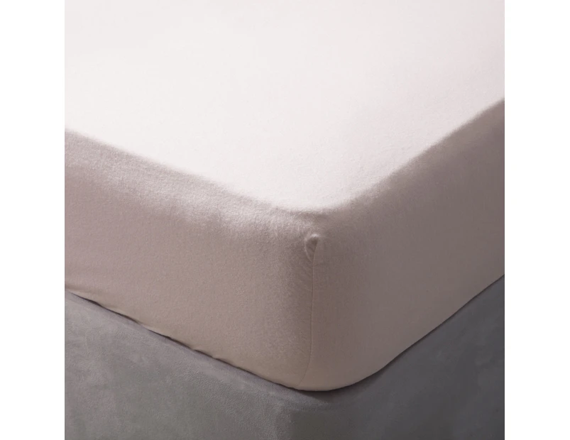 Belledorm Brushed Cotton Fitted Sheet (Powder Pink) - BM303