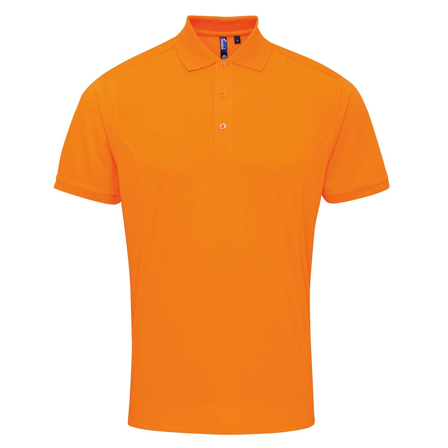 Premier Mens Coolchecker Pique Short Sleeve Polo T-Shirt (Neon Orange) - RW4401