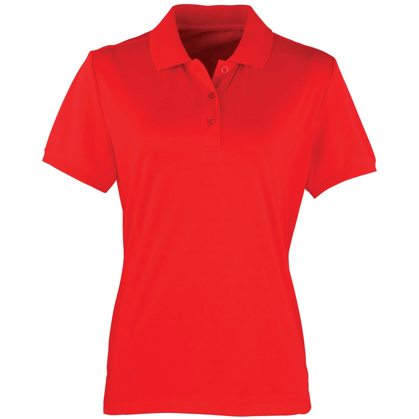 Premier Womens Coolchecker Short Sleeve Pique Polo T-Shirt (Strawberry Red) - RW4402