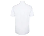 Henbury Mens Modern Short Sleeve Oxford Shirt (White) - RW5425